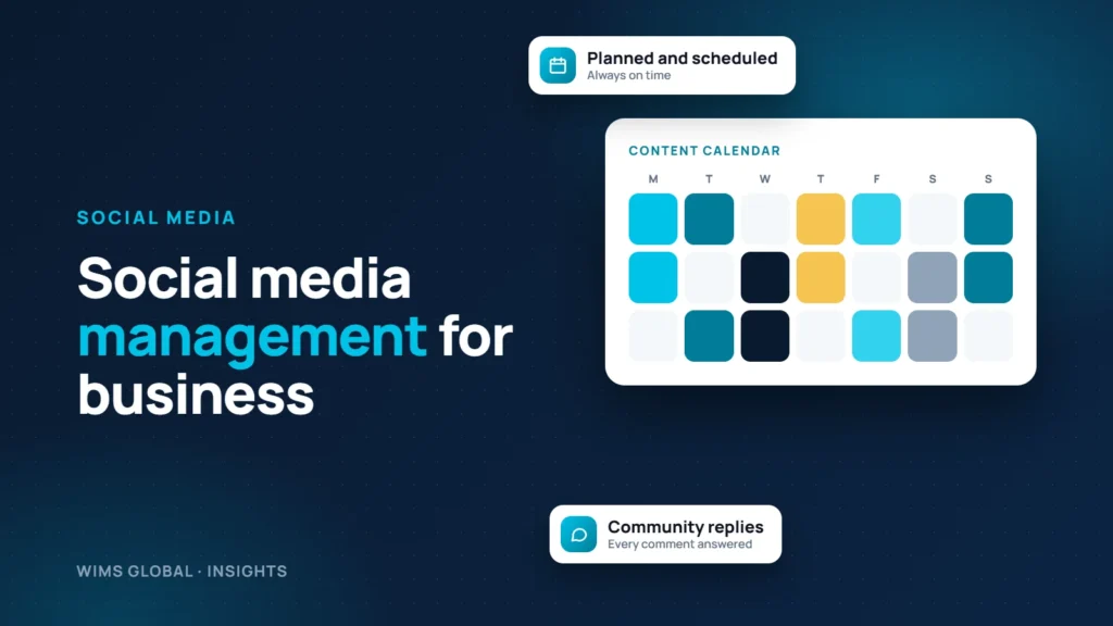 Social media content calendar for business